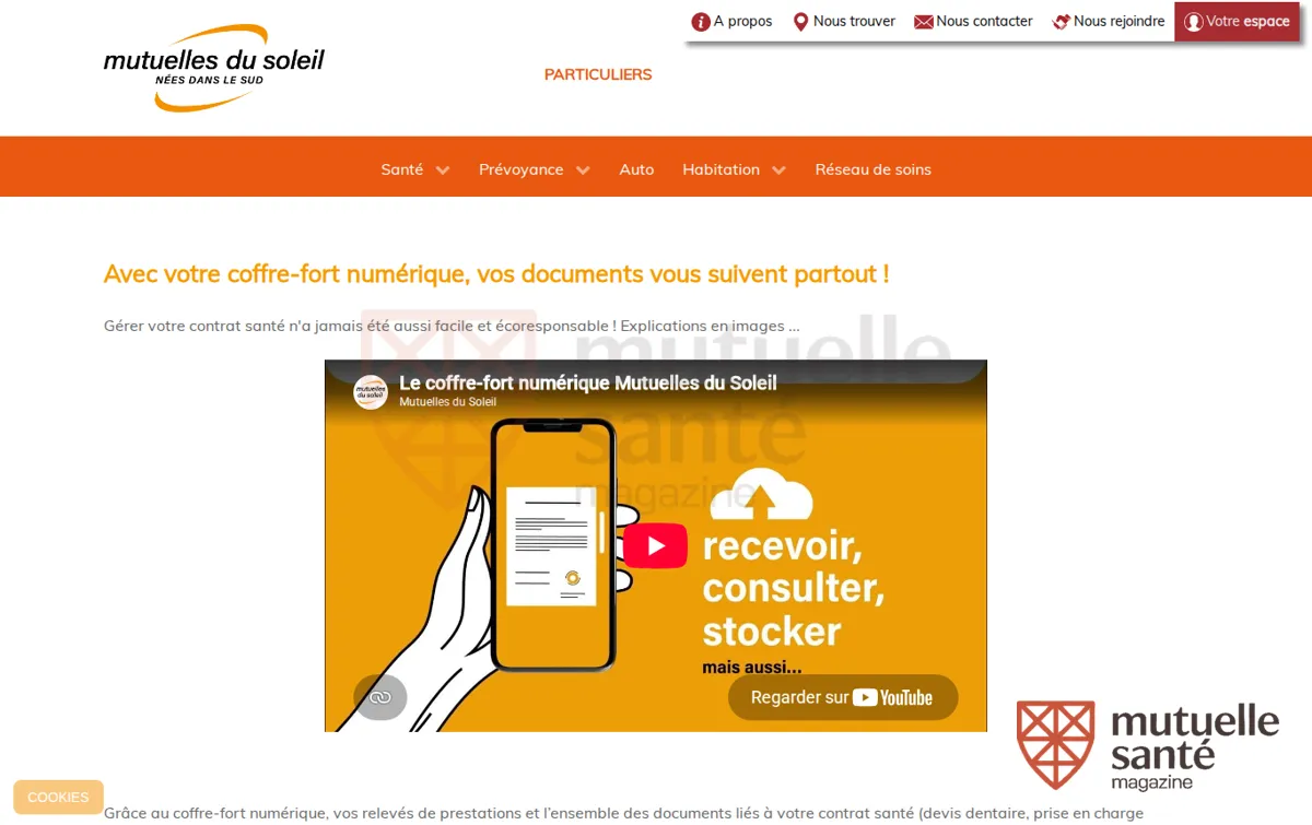 Capture : Coffre-Fort numérique