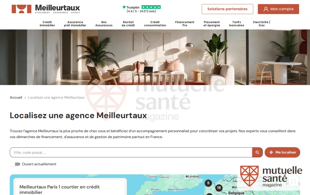 Capture : Nos agences de courtiers immobiliers - Meilleurtaux