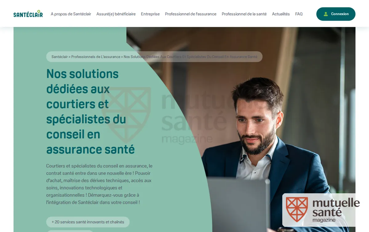 Capture : Nos solutions dédiées aux courtiers et spécialistes du conseil en assurance santé | Santéclair